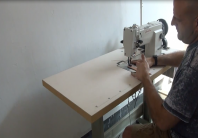 Máquina de coser CB7618 recta 1 aguja triple transporte para cuero y tapiceria