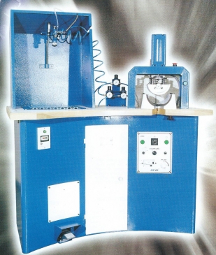 Prensa neumática automatizada para dar latex, pegar forros y topes termoplásticos 