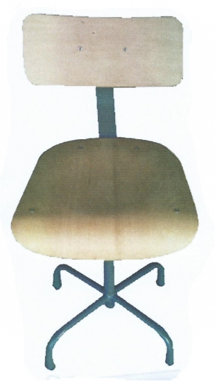 Silla madera 4 patas hierro rosca 