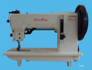 Máquina de pespunte de doble aguja para coser mocasines con lanzadera barrel 7204-102 Máquina de pespunte de doble aguja para coser mocasines con lanzadera barrel 7204-102